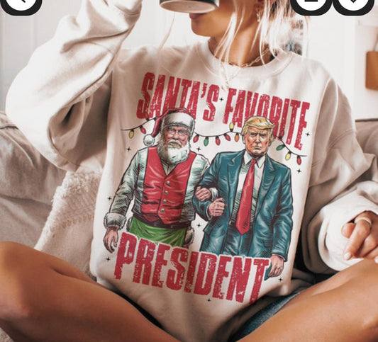 Santa’s Favorite President Trump Sweatshirt