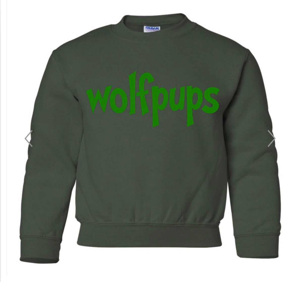 Wolfpups grinch font on forest