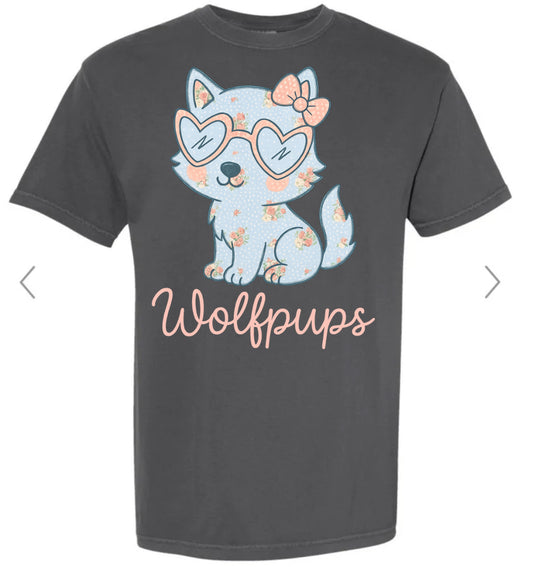 Wolfpups floral pink & blue ADULT