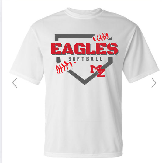 MT ZION EAGLES SOFTBALL WHITE COMFORT COLOR TEE
