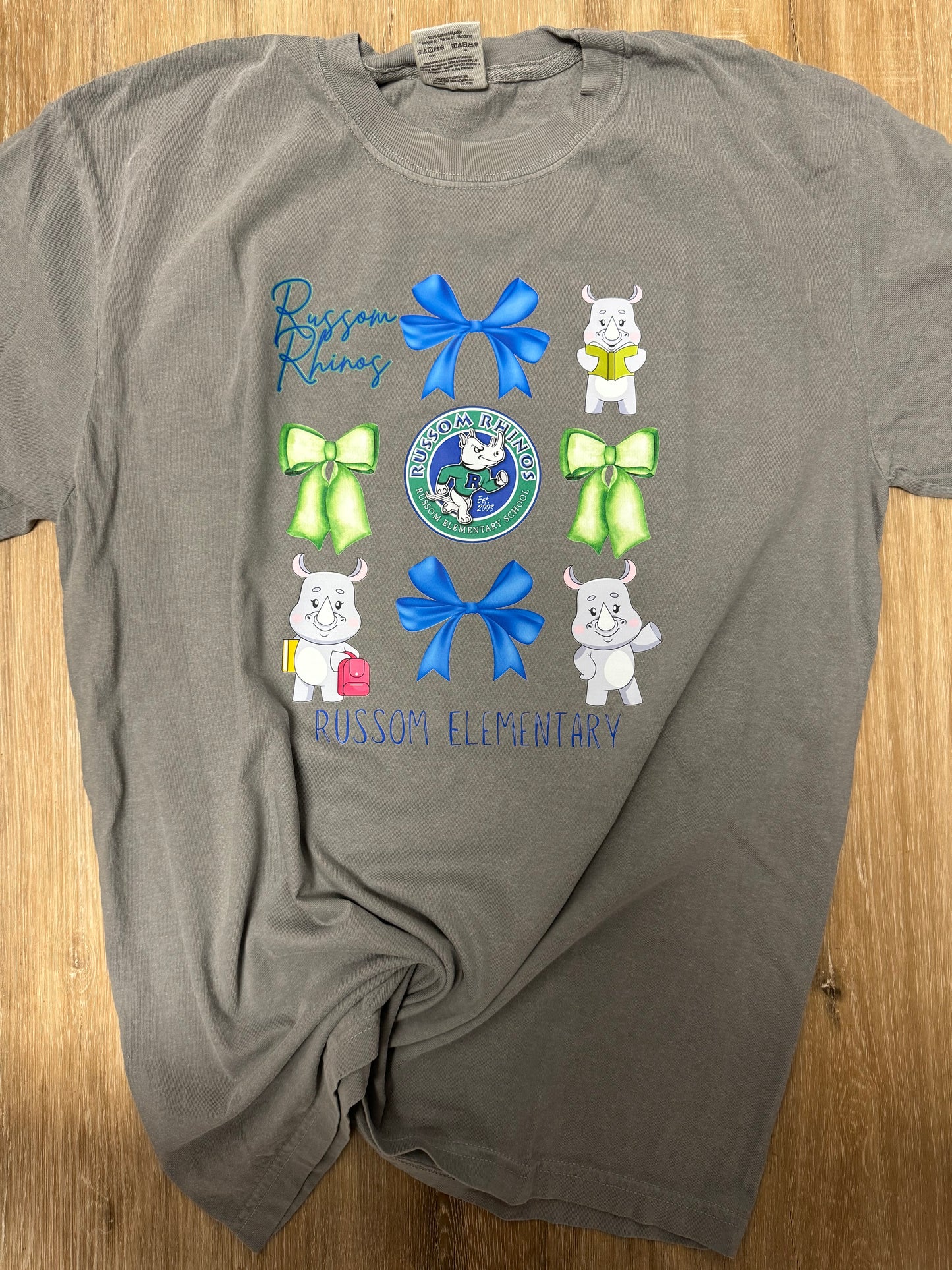 Russom Rhinos Bow Collage Tees