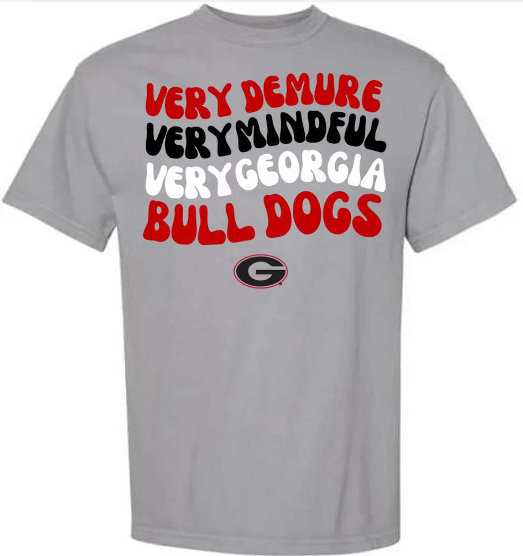 Very Demure, Very Mindful, Very Georgia Bulldogs Tee