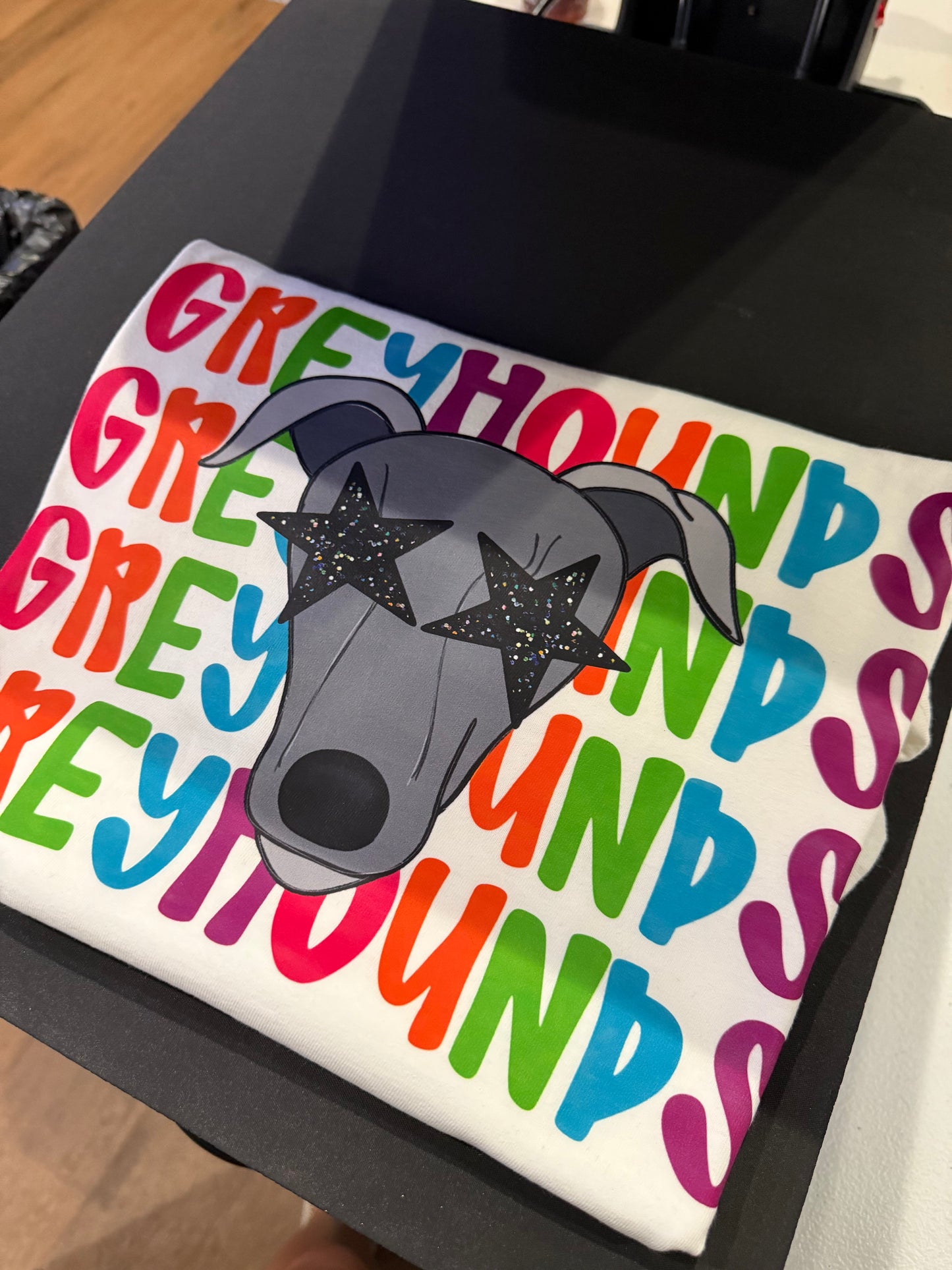 Pope Greyhounds Colorful Stacked Mascot tee