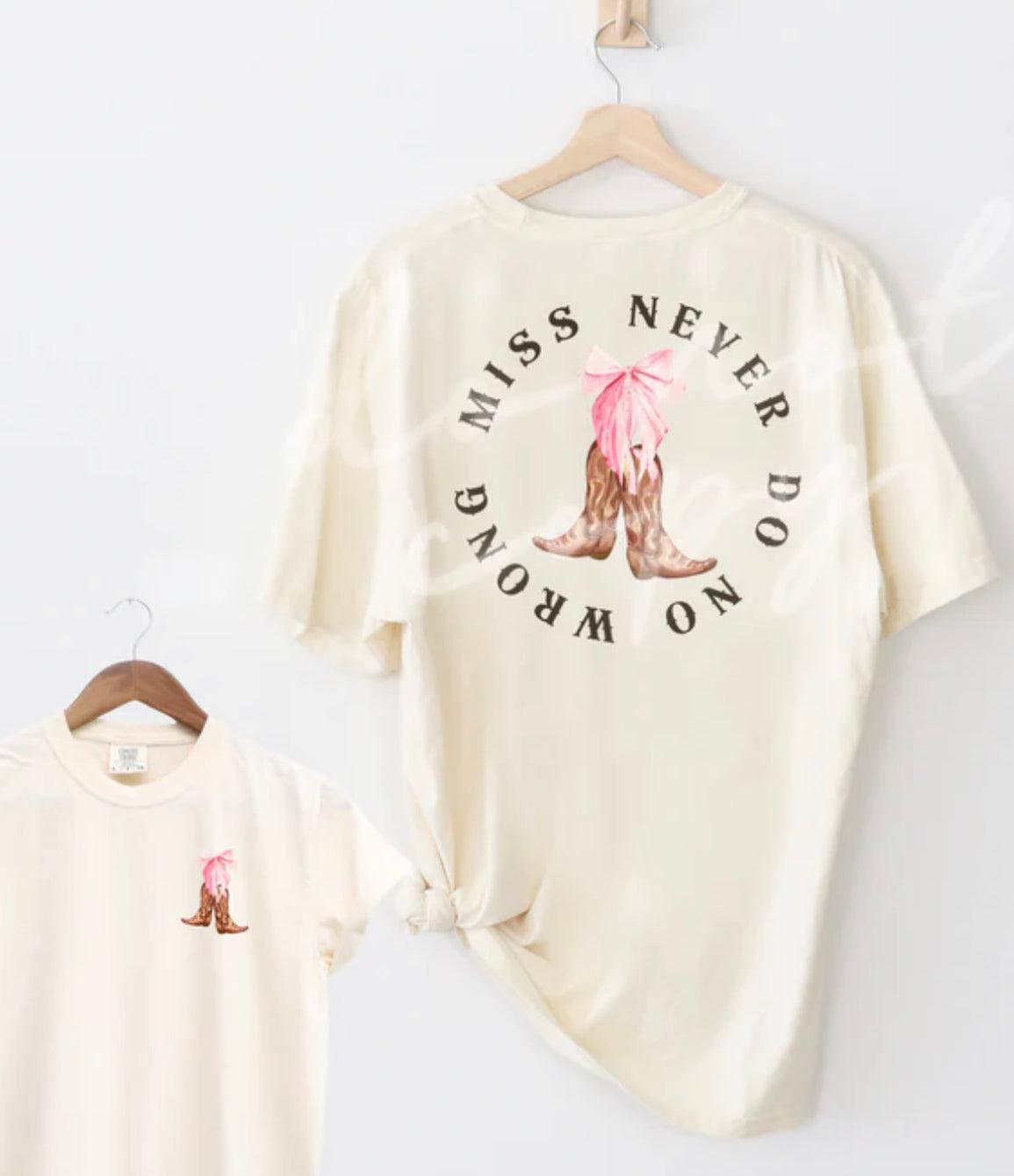 Miss never do no wrong youth tee