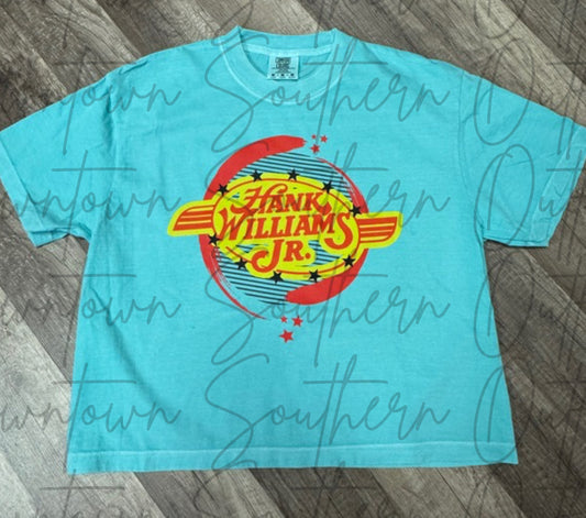 Hank Williams Jr Oversized Crop Cc Tee