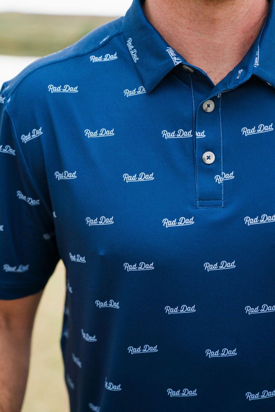 Performance Polo - Rad Dad - Navy - Burlebo