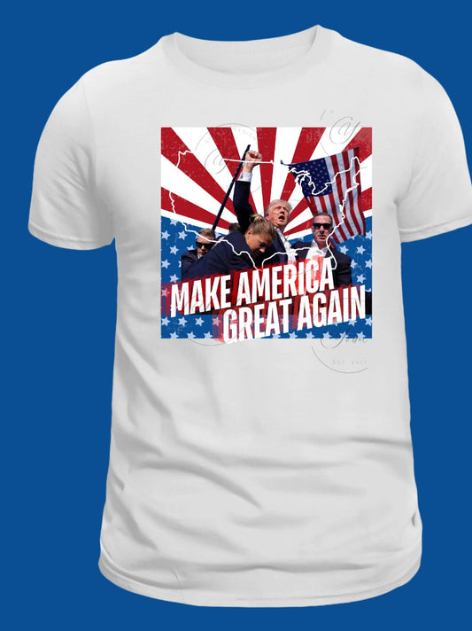 Make American great again Trump shot tee