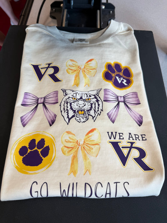 Villa Rica Wildcats Bow Collage Tee