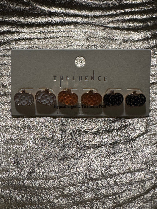 3 pack pumpkin studs