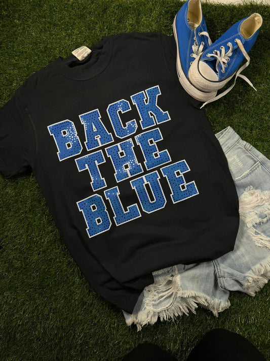 Back the Blue Sequin Tee