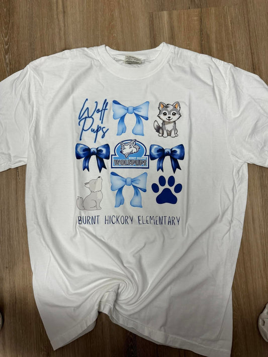 Burnt Hickory Wolfpups Bow Collage
