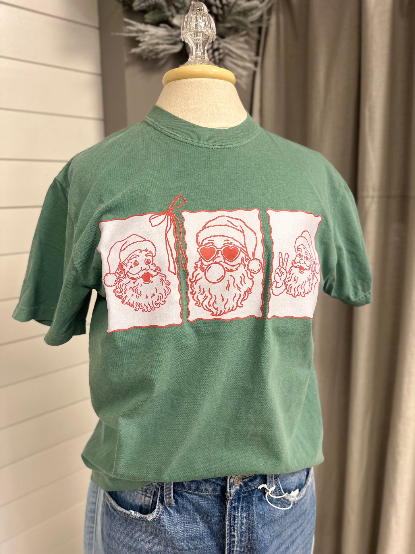 Santa Selfies Pink/Red Short Sleeve/ Long Sleeve/ Sweatshirt