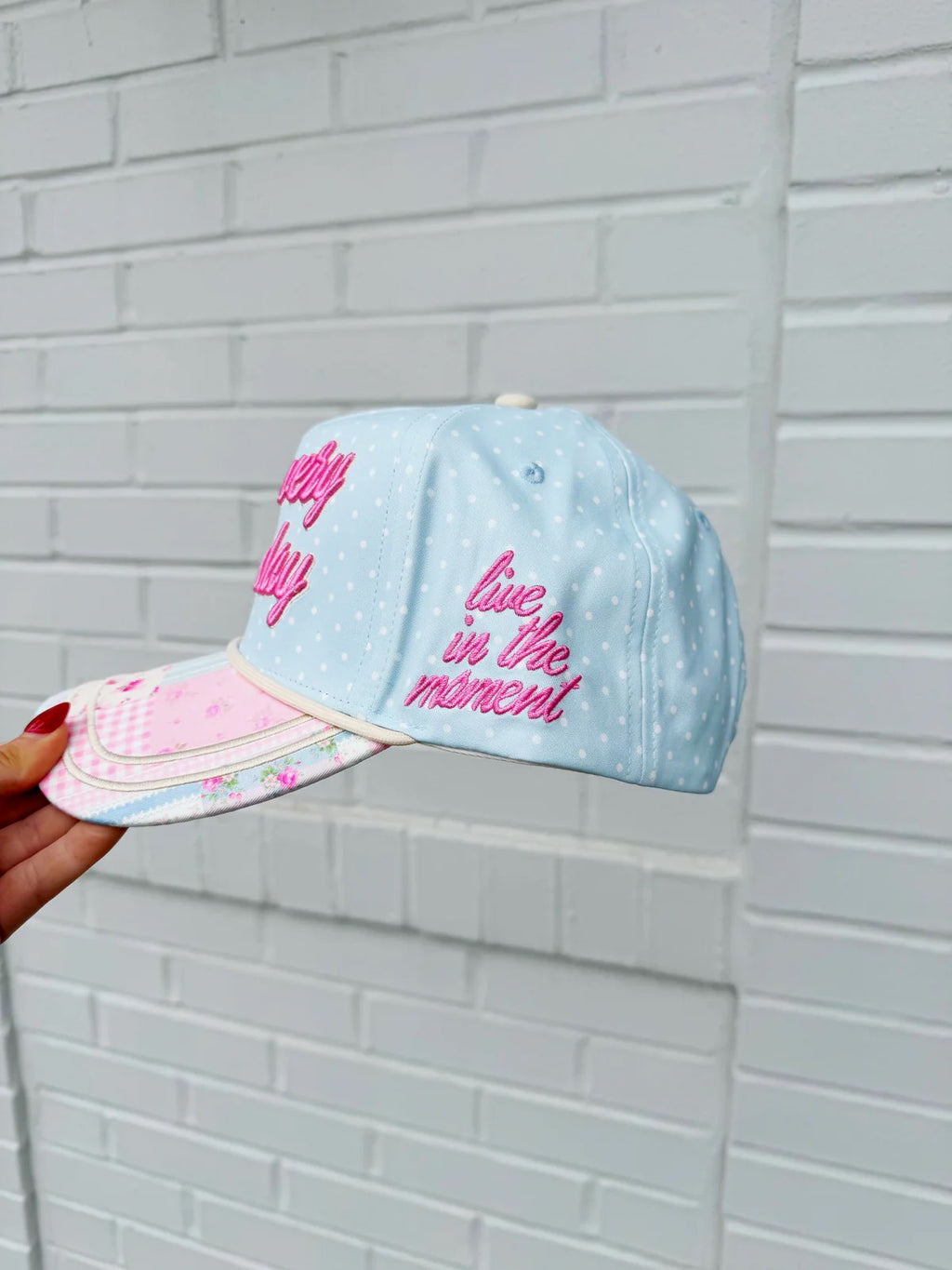 It’s A Very Good Day Polka Dot/patchwork Trendy Hat