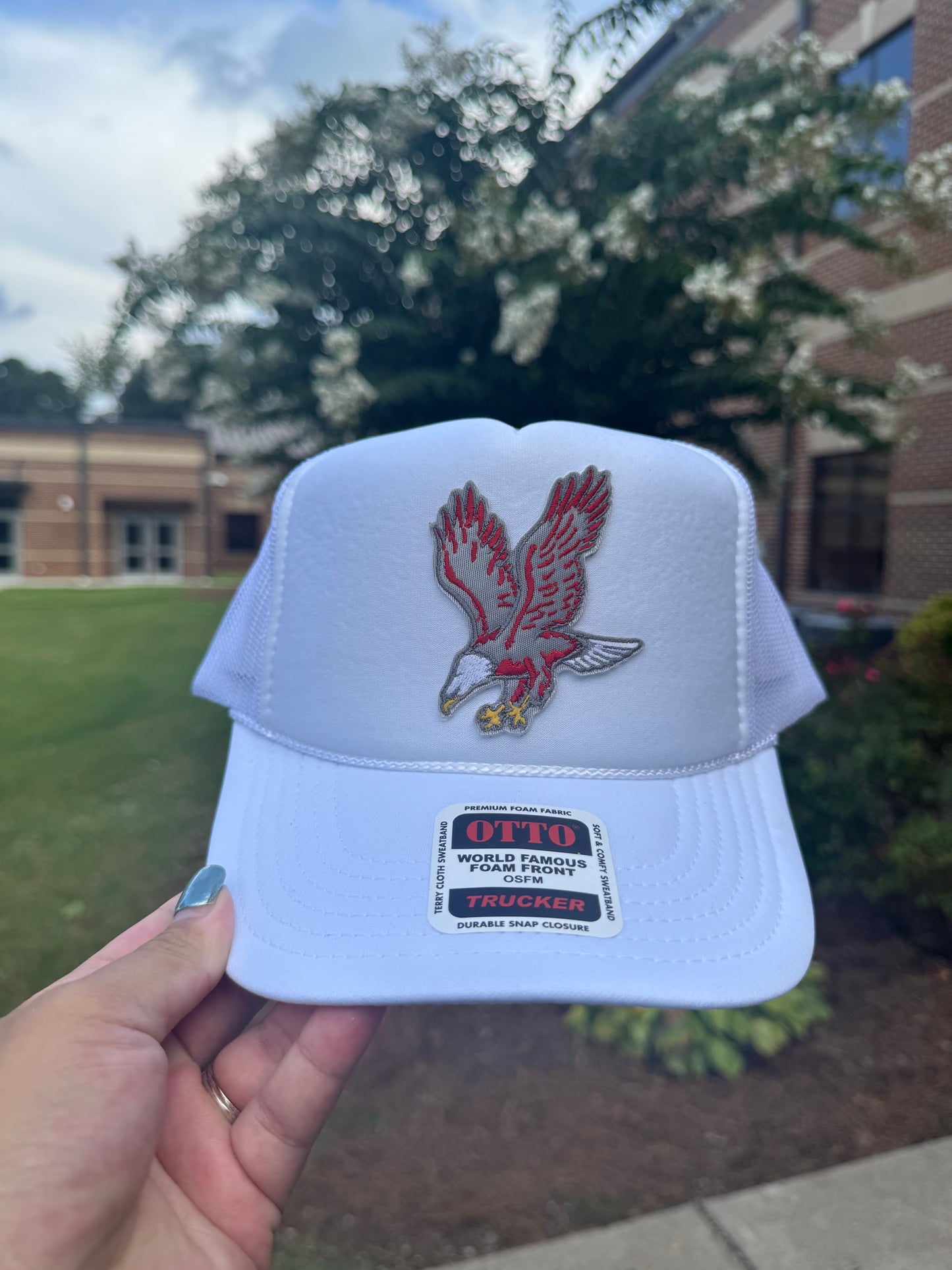 Mount Zion Eagles Trucker Foam White Hat