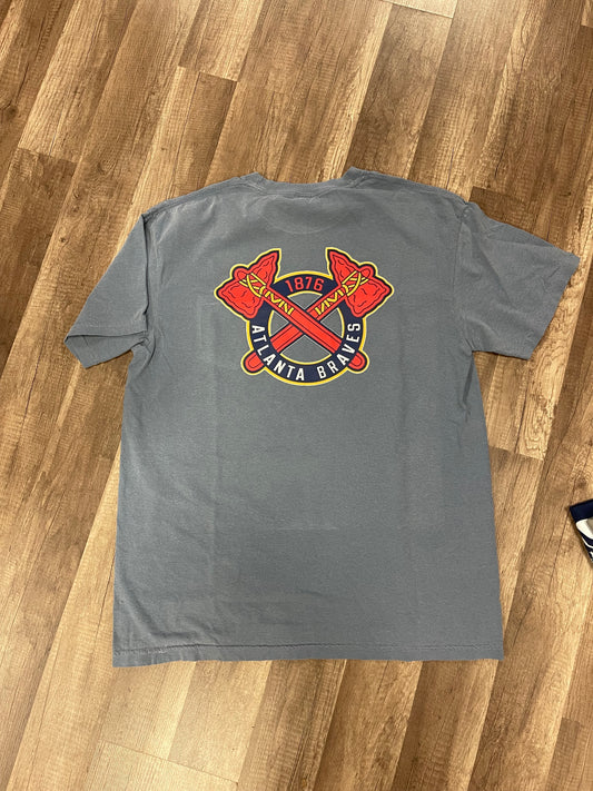 Atlanta Braves Circle Tomahawk Pocket Tee