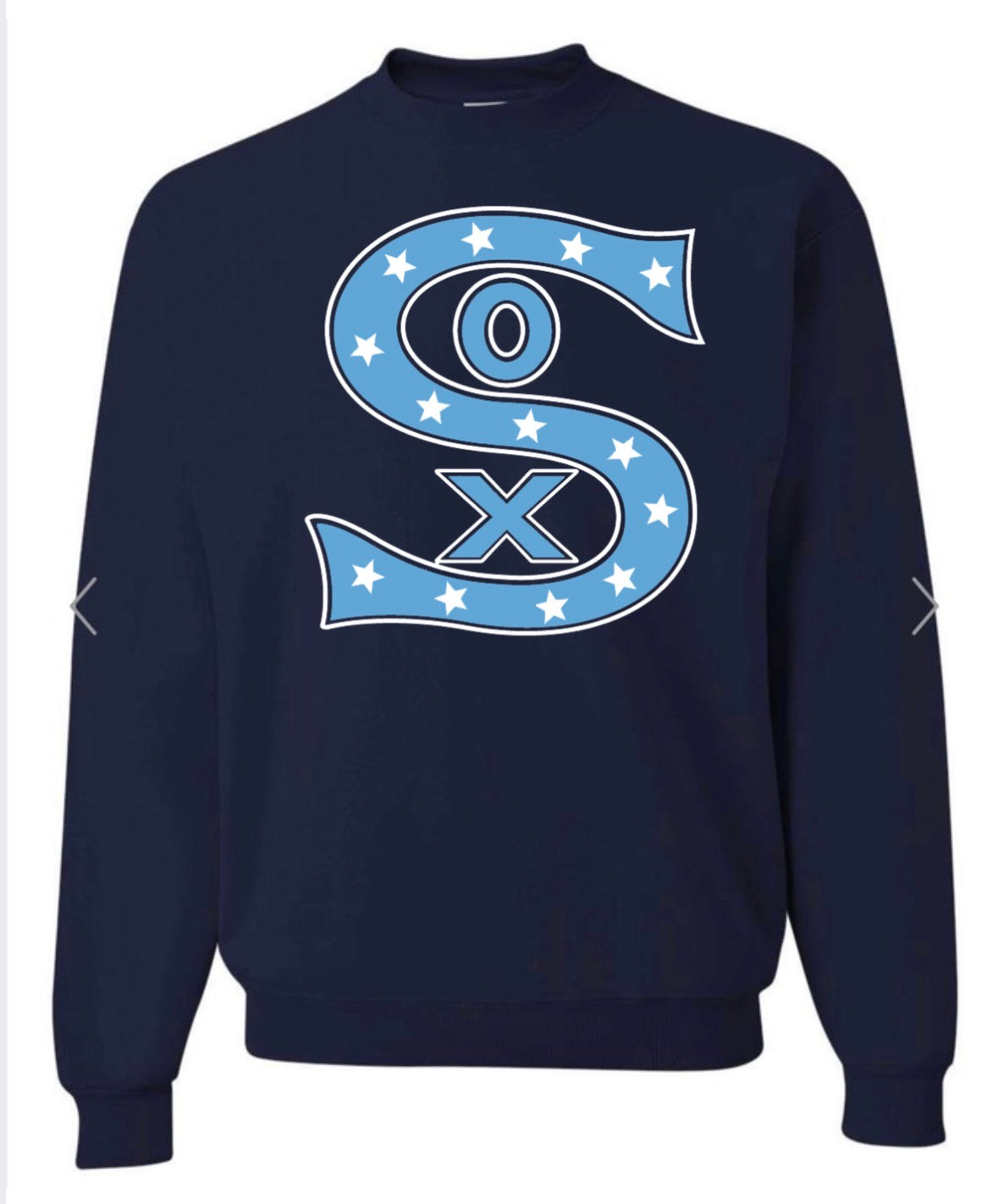 Sox baseball logo on navy