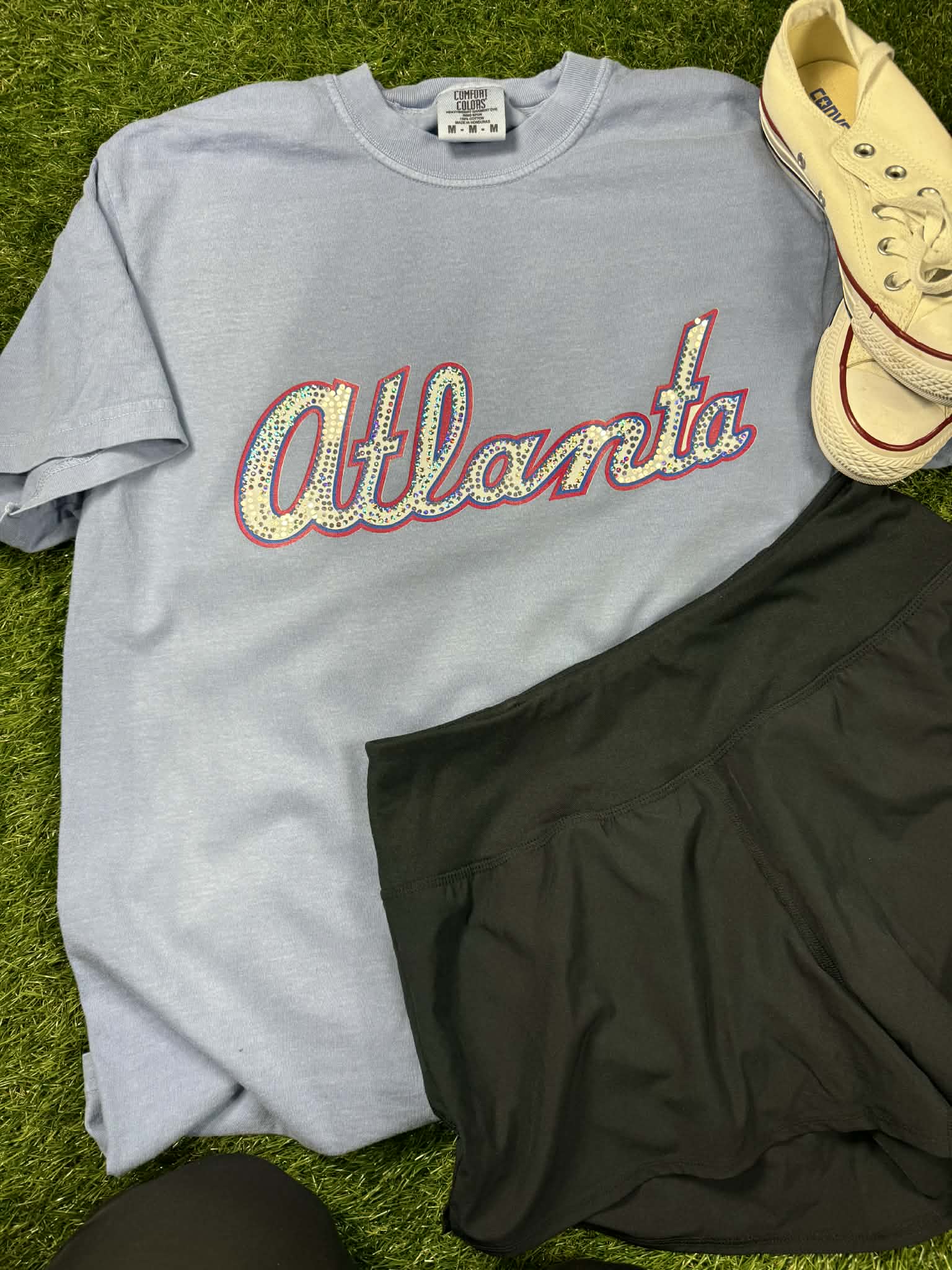 Atlanta city connect logo sequin tee