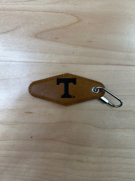 University Of Tennessee T Leather Embossed Keychain