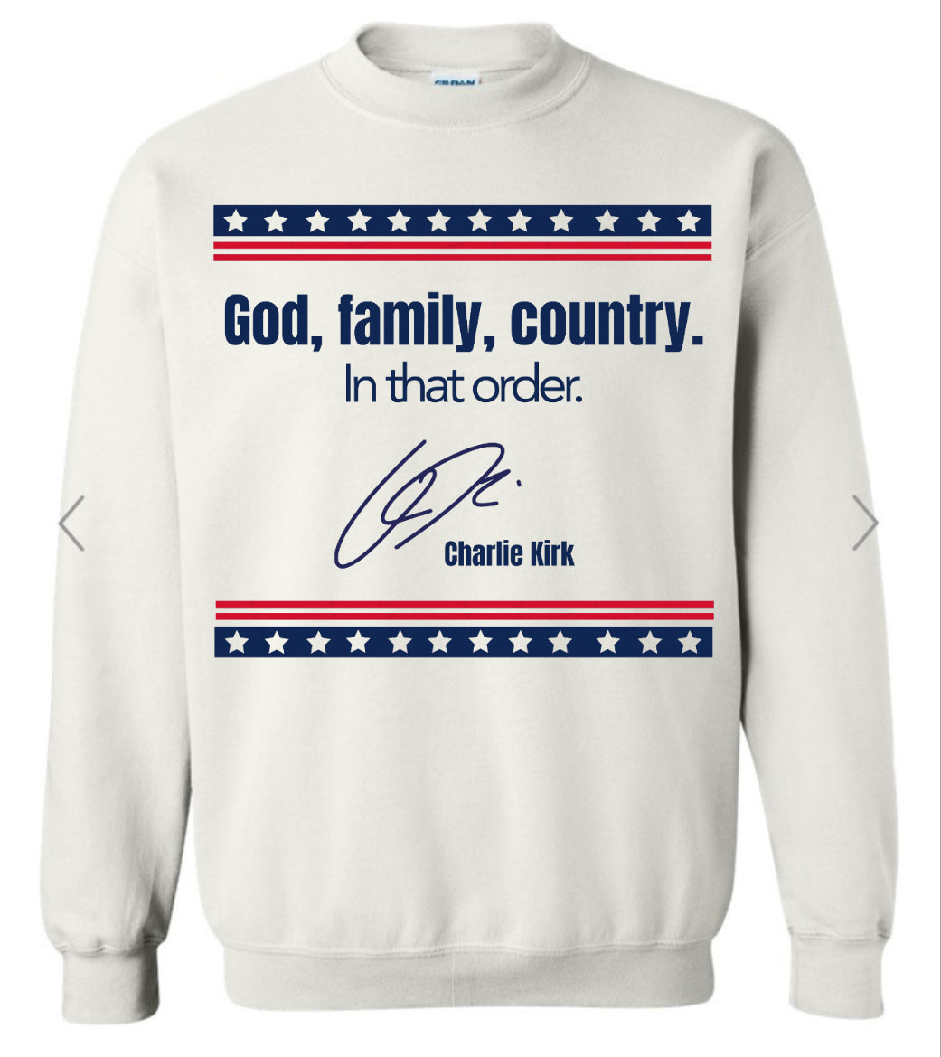 God family country in that order