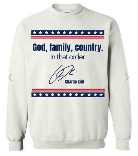 God family country in that order