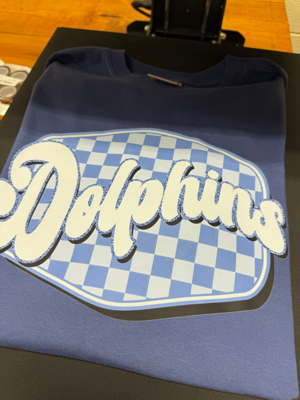 Nebo Dolphins Checkered Faux Glitter