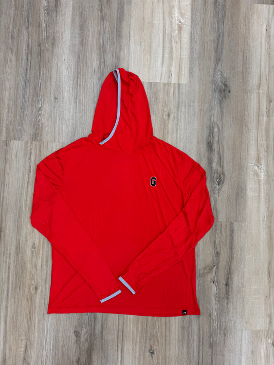 BLOCK G RED LIGHTWEIGHT PERFORMANCE HOODIE - PEACH STATE PRIDE