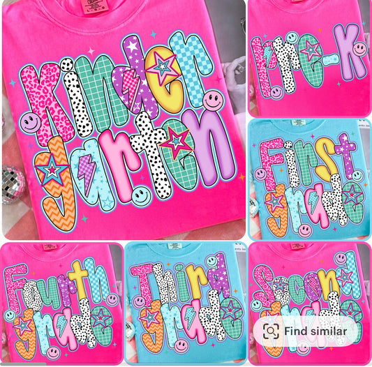 YOUTH grade level dotted smiley colorful