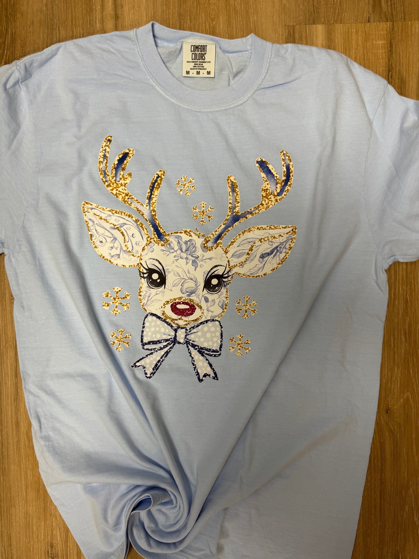 Reindeer Blue Grand Millennial Tee