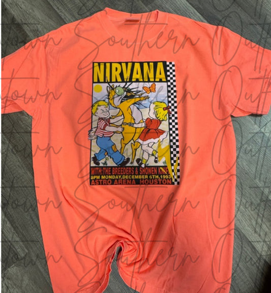 Nirvana Vintage Neon Orange Tee