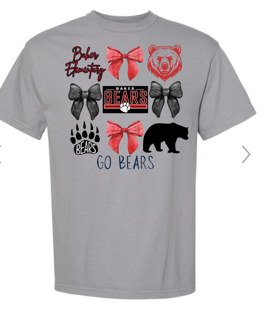 Baker Bears Bow Collage Tee