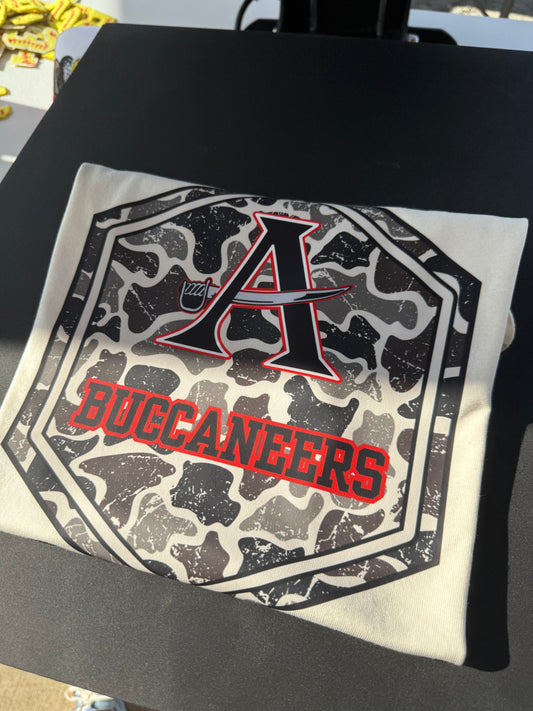 Allatoona Buccaneers Camo Front/ Back tee