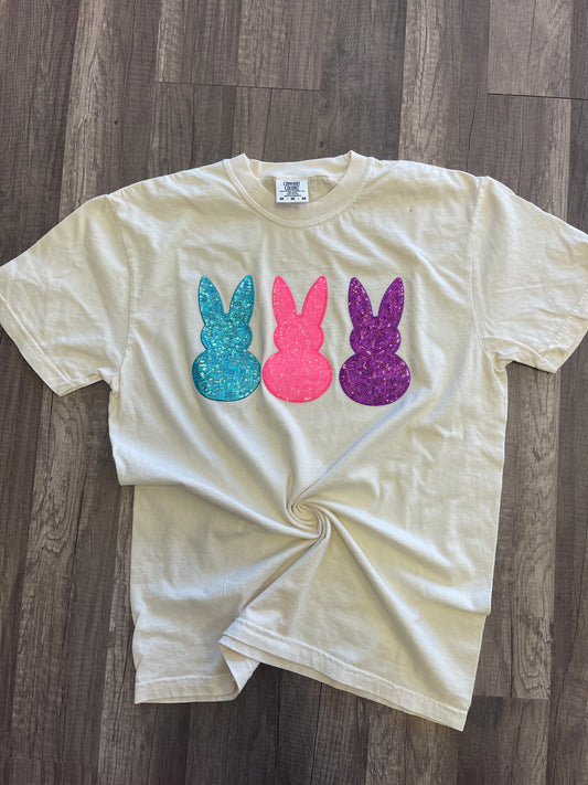 Easter Bunny Sequin Trio Tee