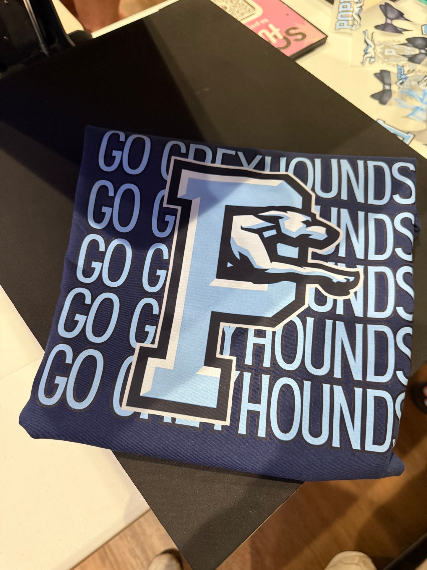 Pope Go Greyhounds Stacked tee