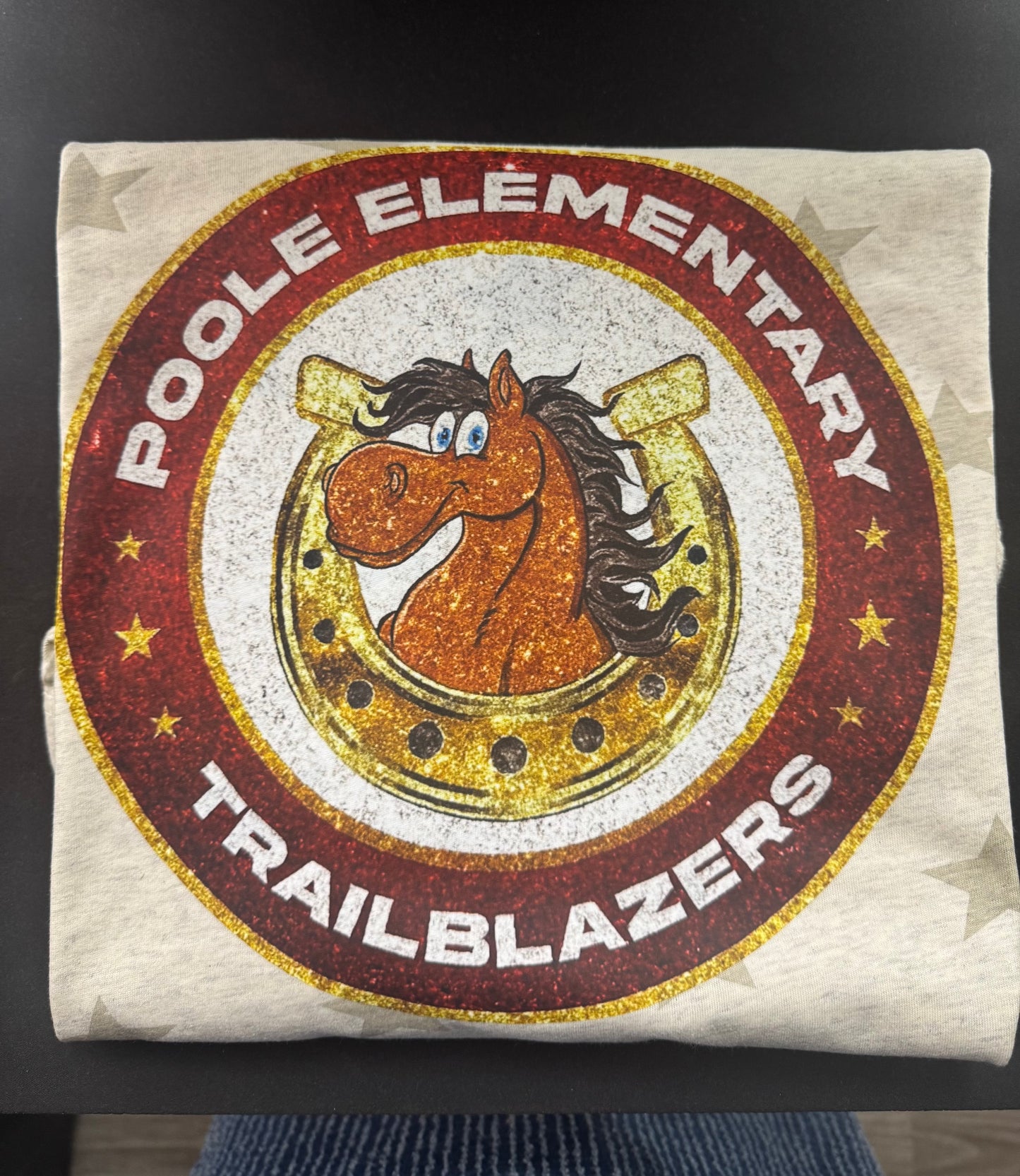 Poole Trailblazers Faux Glitter on Star tee