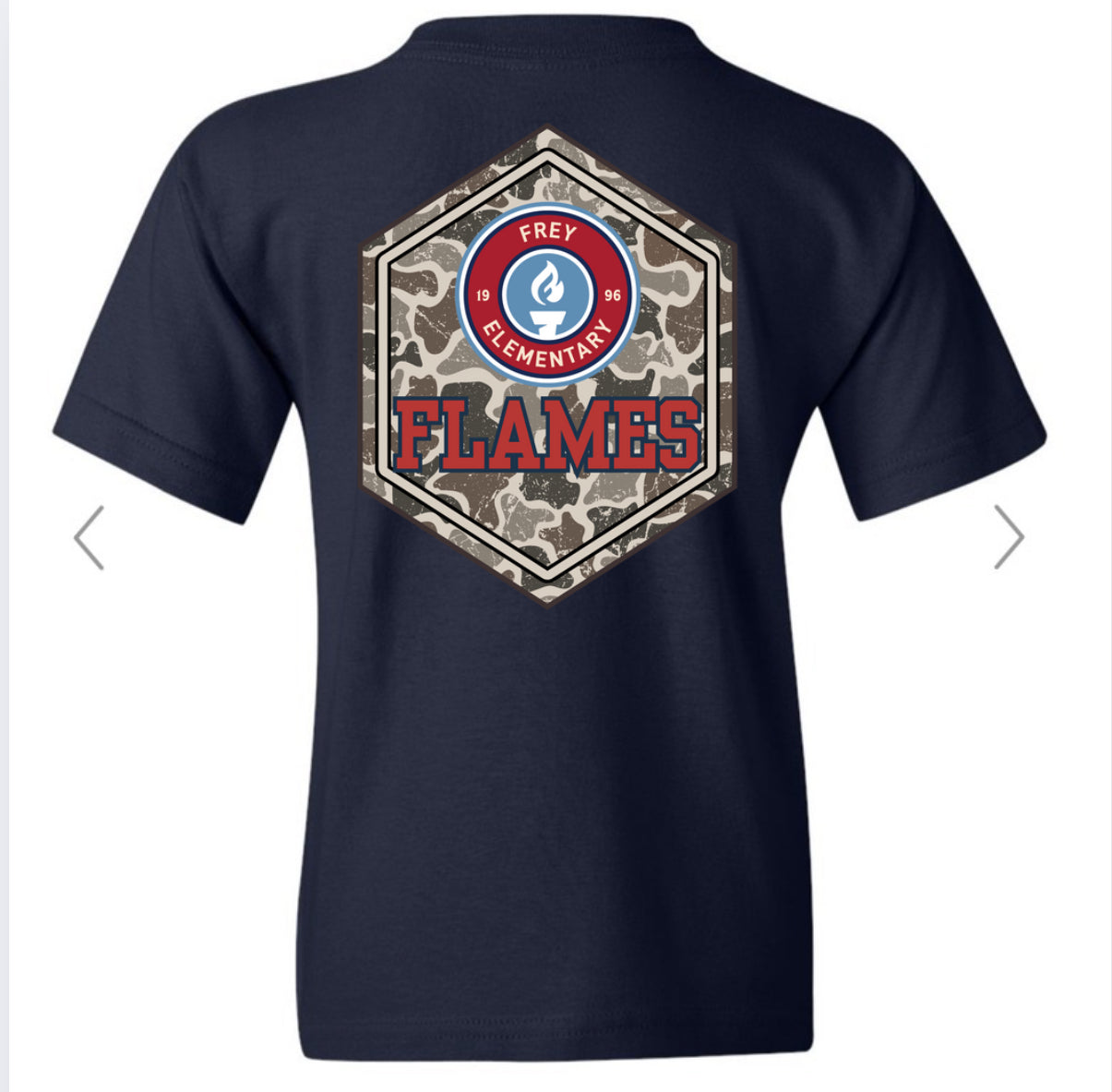 Frey Flames Camo Front/Back on Navy