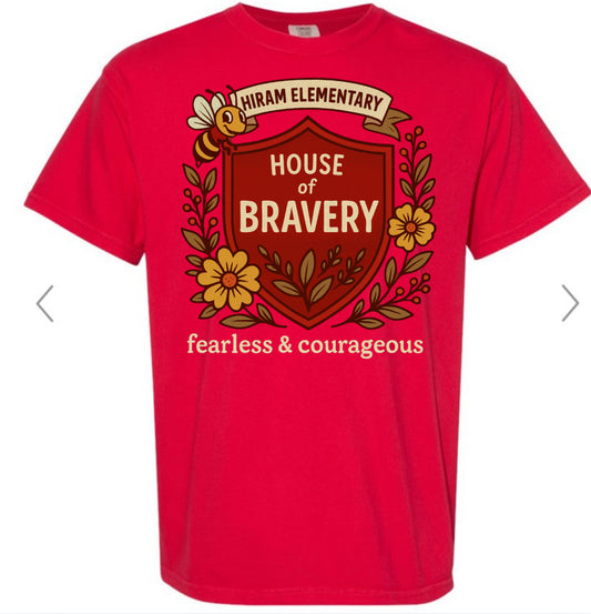Hiram Elementary House of Bravery - Red Comfort Color