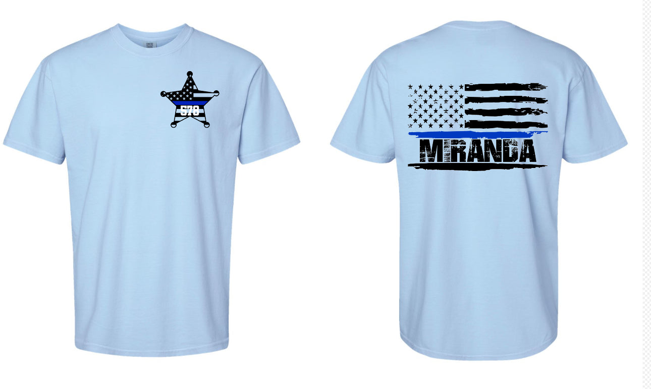 Deputy Miranda Flag Blue Tee