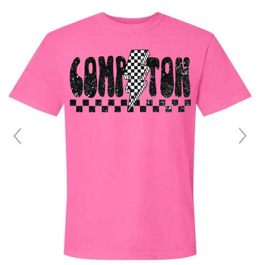 COMPTON CHECKERED NEON PINK COMFORT COLOR