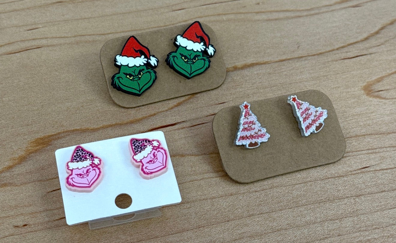CHRISTMAS STUD EARRINGS