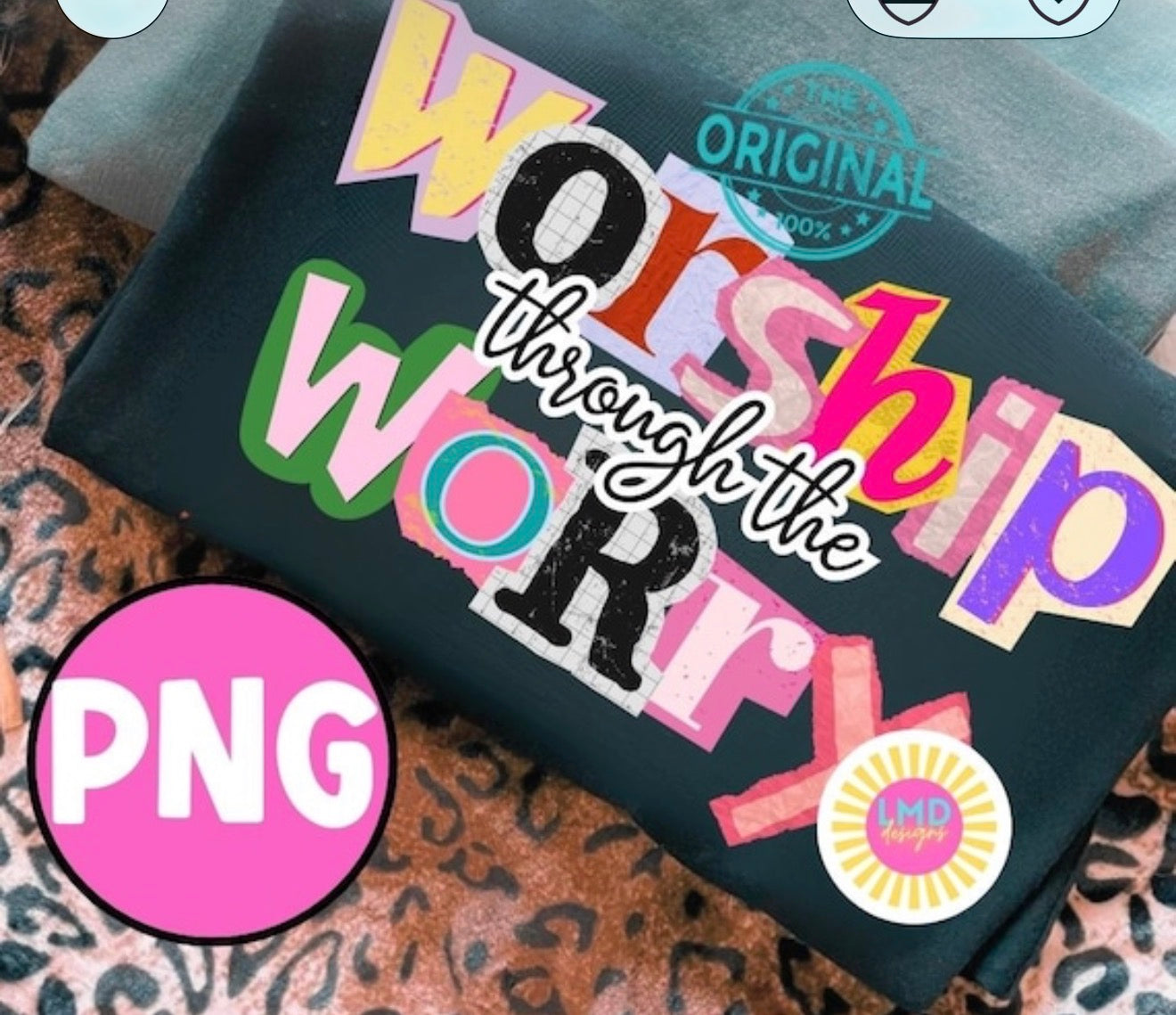 Worship through the worry on black