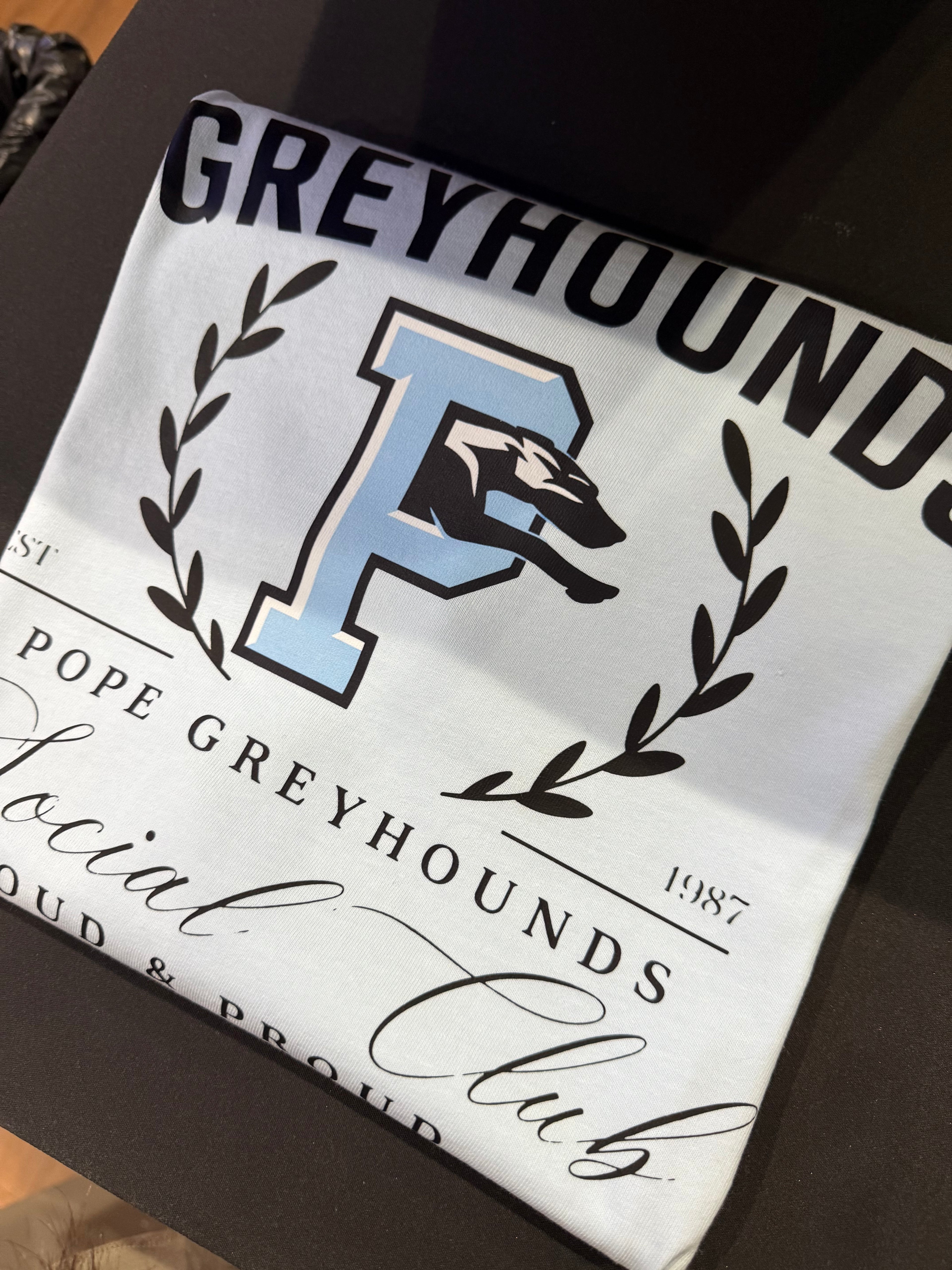Pope Greyhounds Social Club  tee