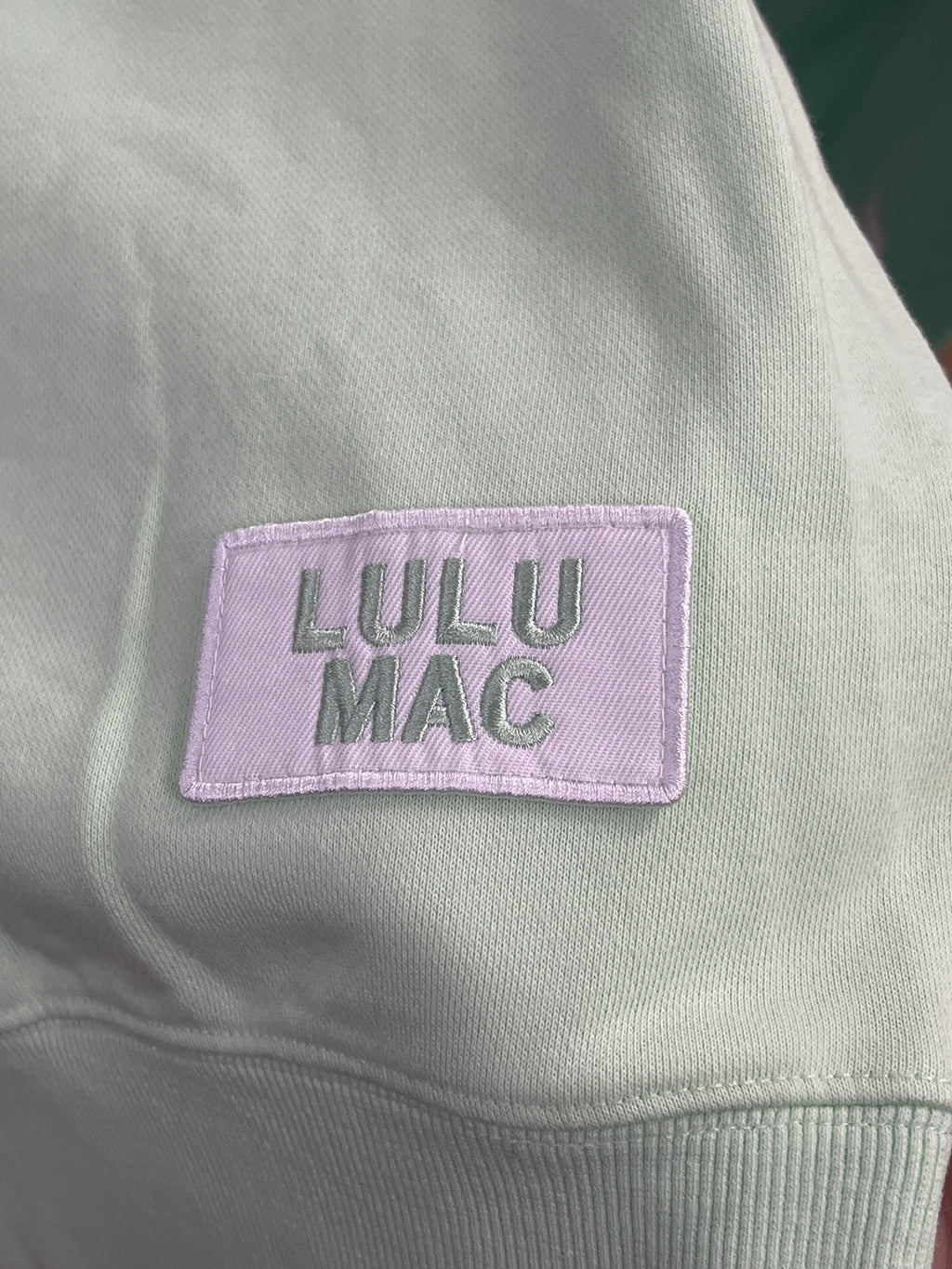 Lulu Mac Short Sleeve Terry Cloth Sweater Top- Pistachio