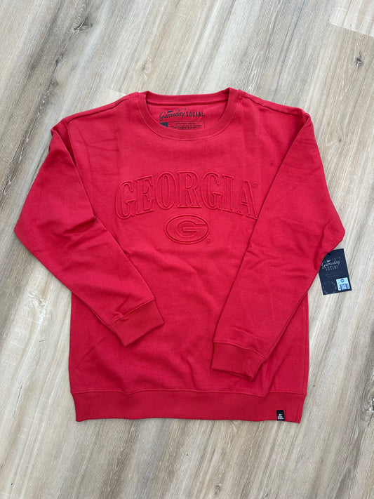 Georgia Embossed Red Sweatshirt