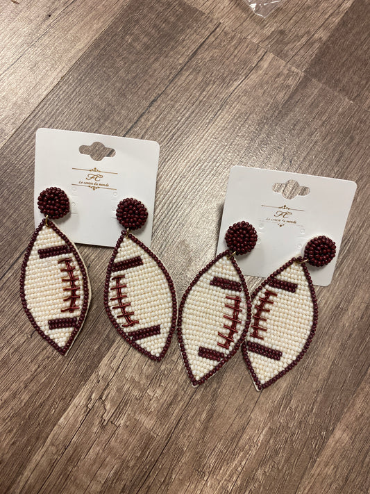 Original Football Beaded Earring