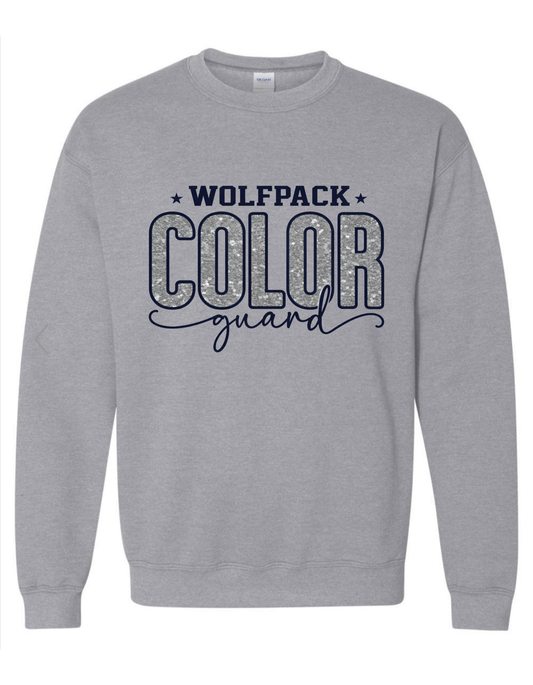 Wolfpack Colorguard Faux Glitter on Grey