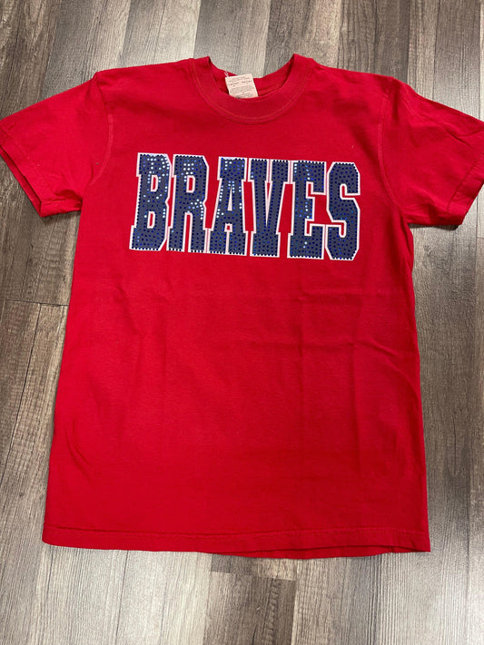 Braves Red Sequin Tee