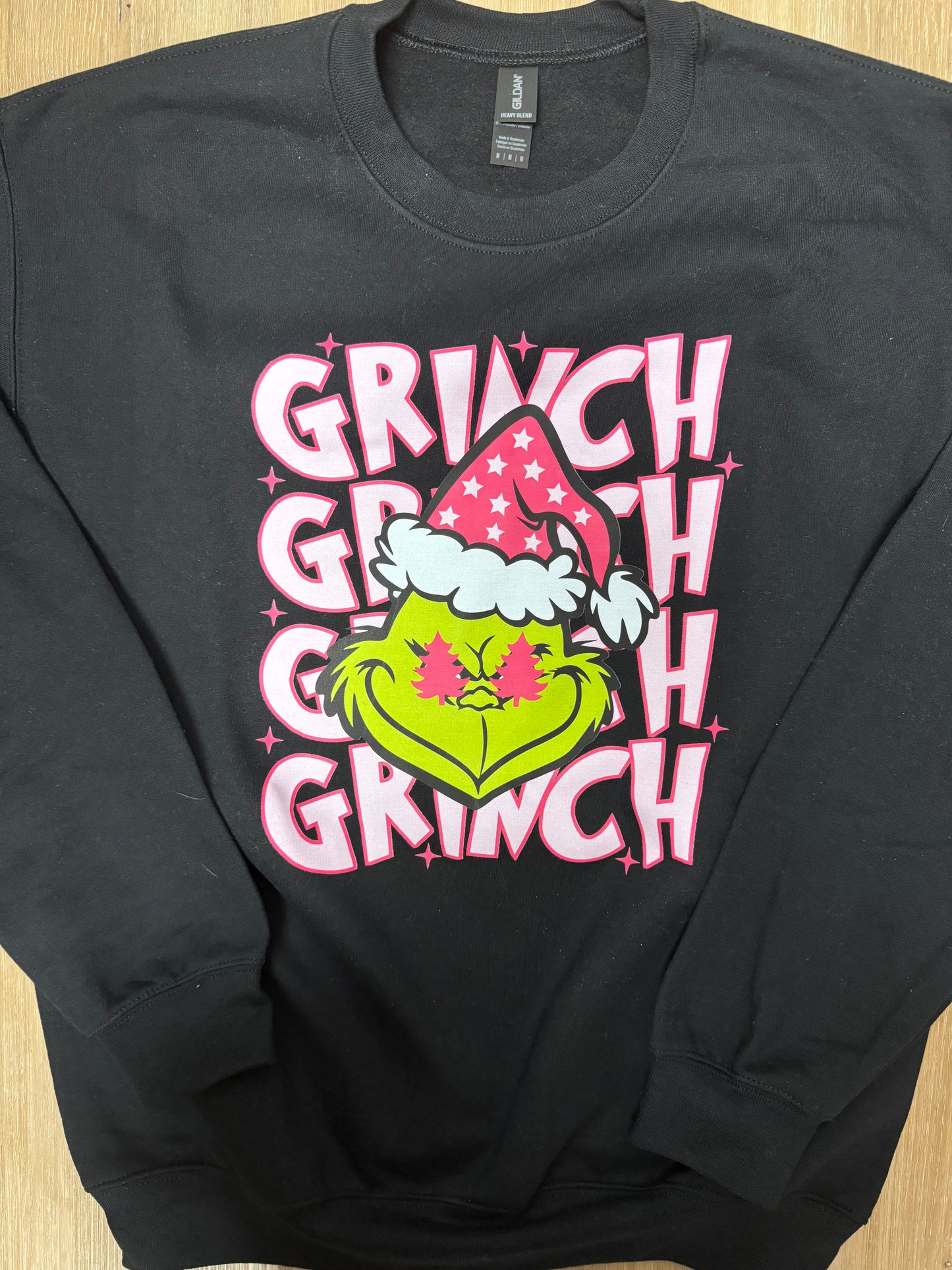 Grinch Pink Stacked Sweatshirt