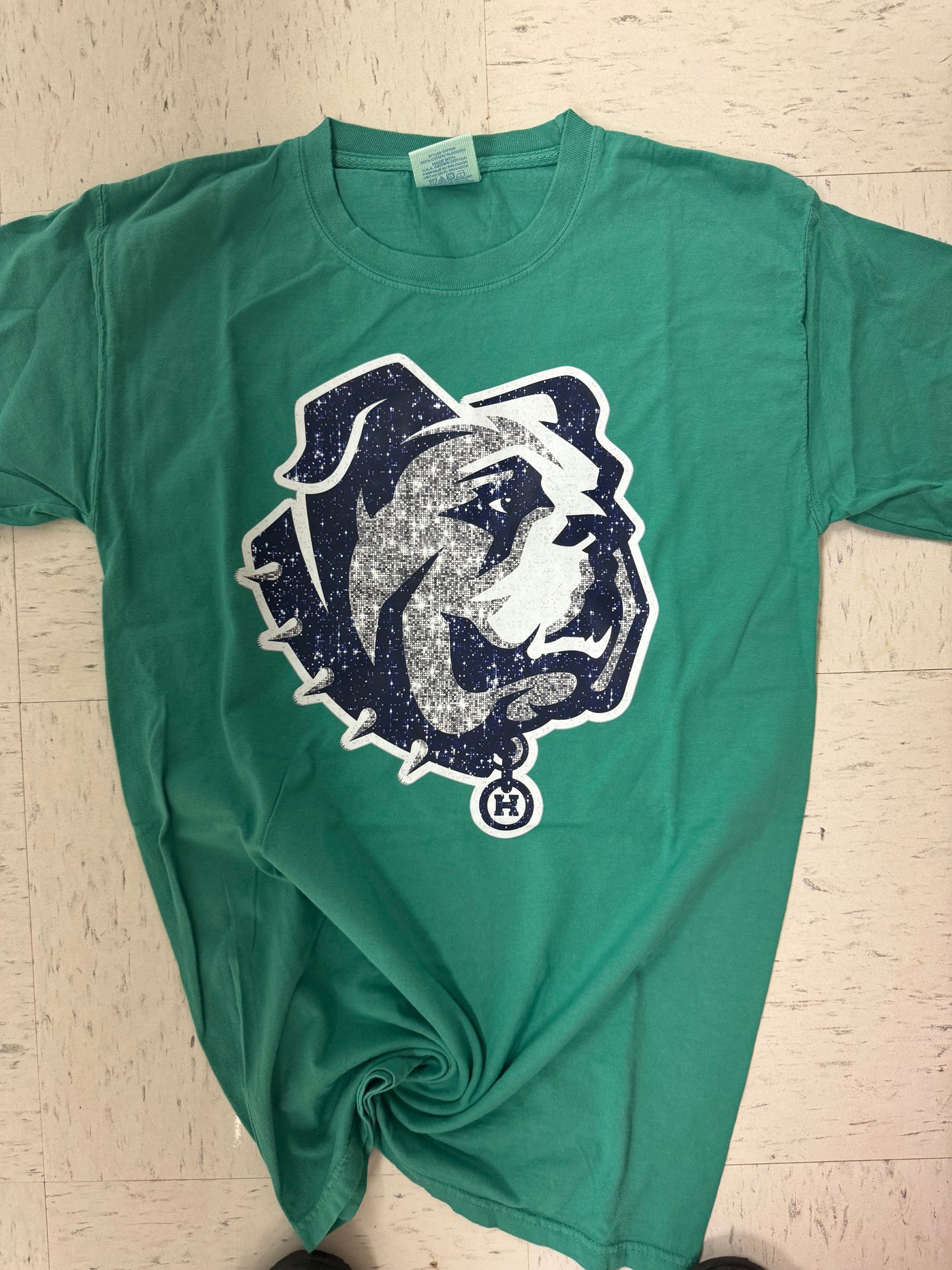 Hoyas Faux Glitter Mascot Tee