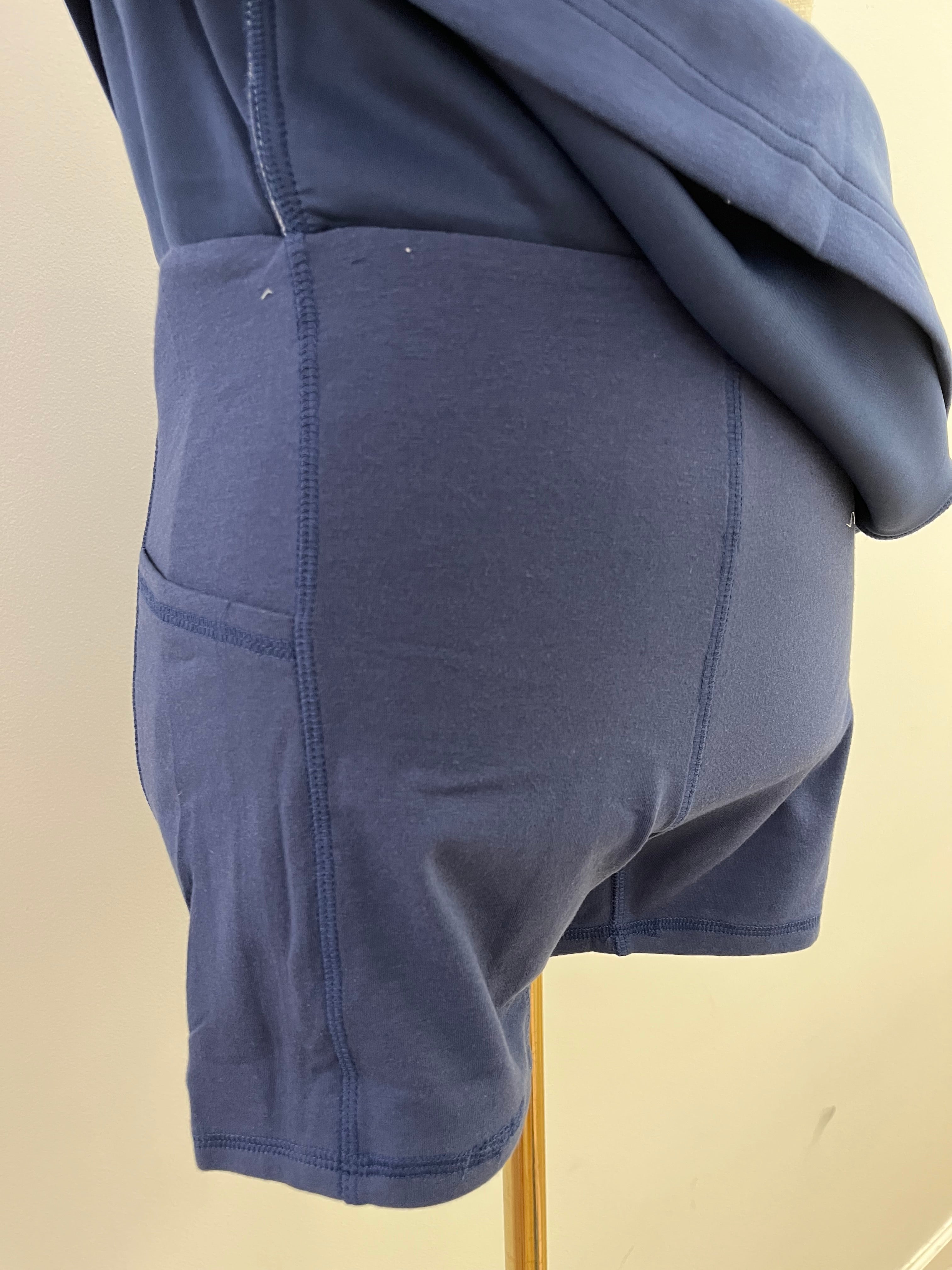 Modal Poly Span Piping Skort- Navy/ Cream