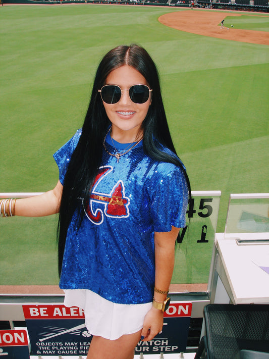 Atlanta Braves Sequin Top